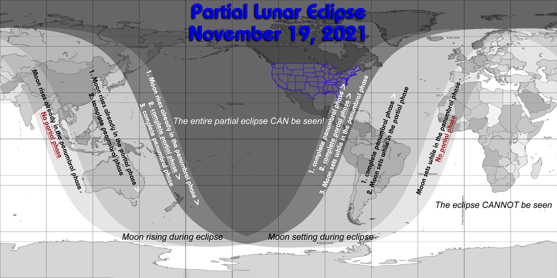 Partial Eclipse of the Moon on November 19, 2021 - Shadow ...