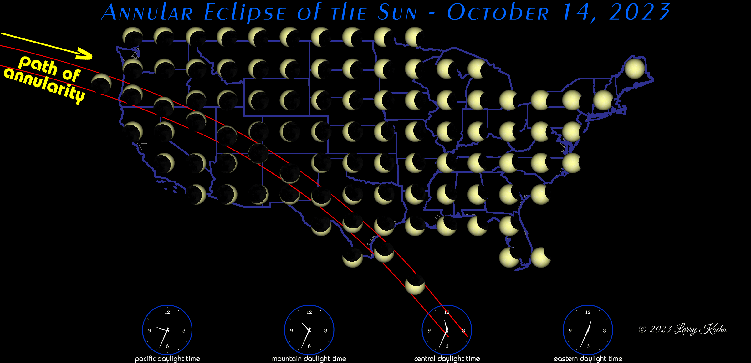 USA - Annular Eclipse On October 14, 2023