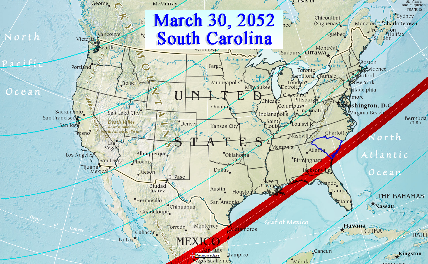 South Carolina Solar Eclipse April 8, 2024